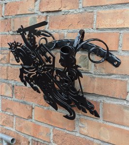 Dvigubas vėliavų laikiklis Vytis