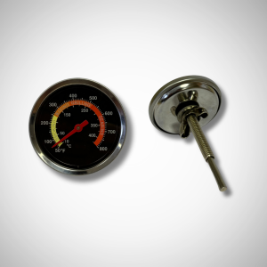 BBQ termometras juodas