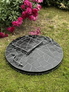 Šulinio dangtis su durelėmis ir driežiukais