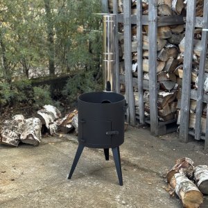 STANDART nuo 8L iki 22L 3MM krosnelė su kaminu