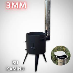 STANDART nuo 8L iki 22L 3MM krosnelė su kaminu
