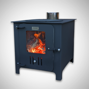 Stove – Fireplace 8kW with fireclay bricks and cast-iron rings