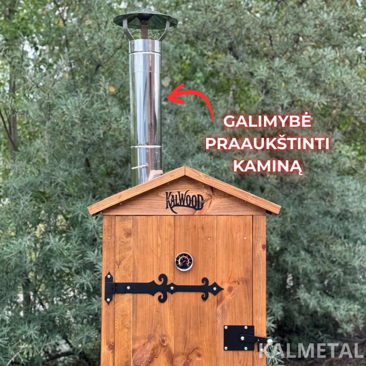 KALWOOD CLASSIC 225L medinė rūkykla - Image 14