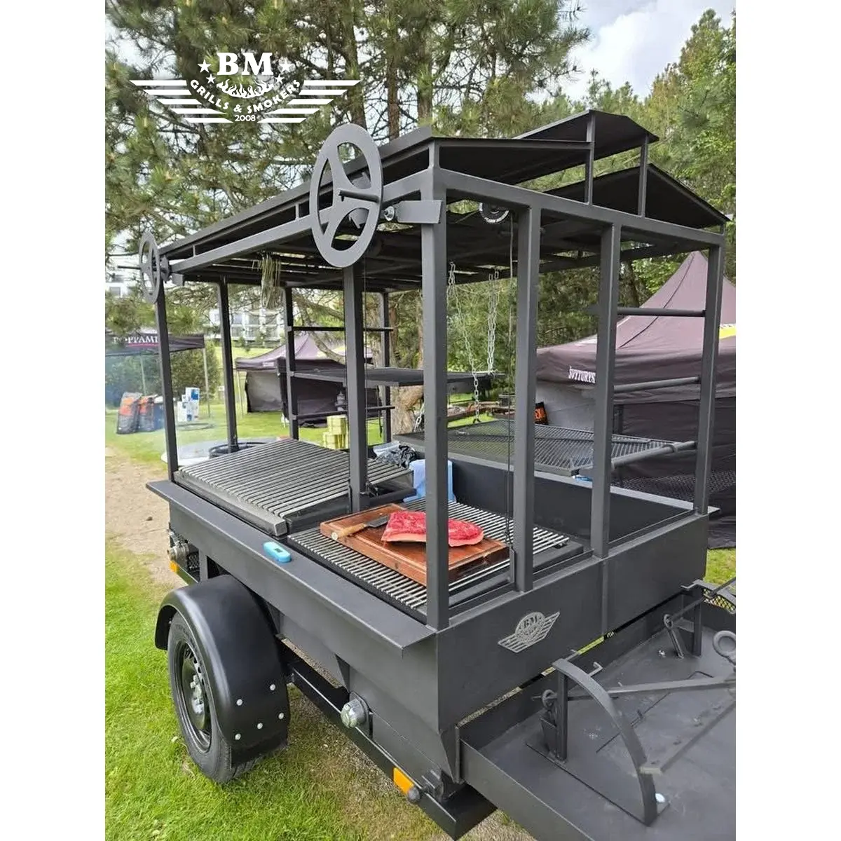 BM-9 LFK Lauko virtuvė ant ratų (Asado / Santa Maria stiliaus) - Image 2