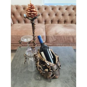 Bottle and Glass Holder – Candlestick
