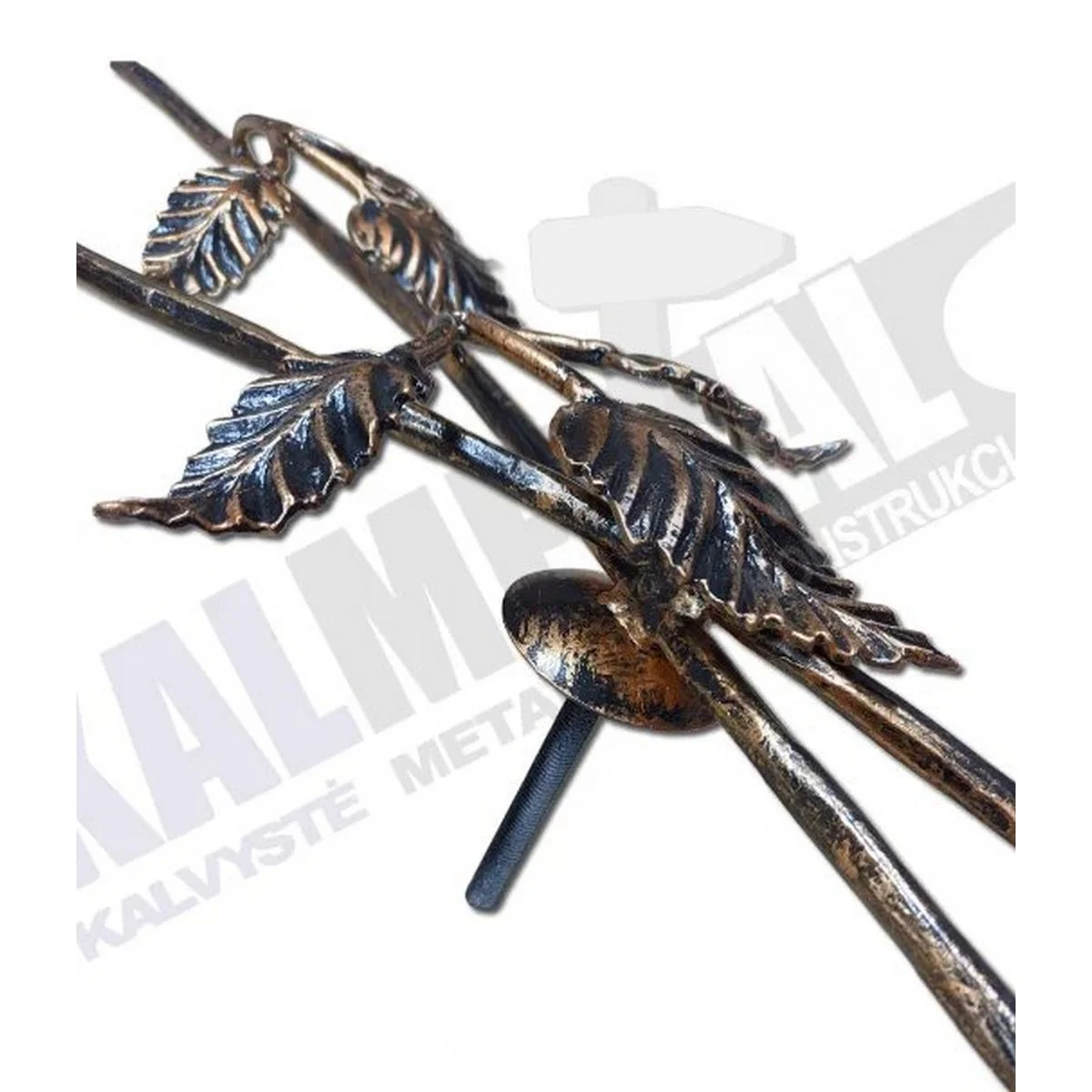 Two crossed roses on a grave - Image 3