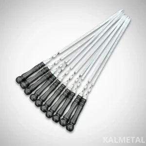 Skewers with wooden lacquered handle