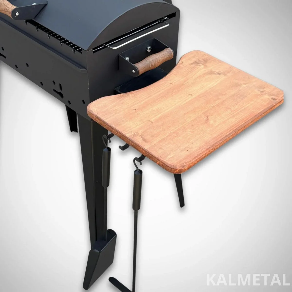 Compact Skewer Grill with Lid and Side Shelf - Image 4