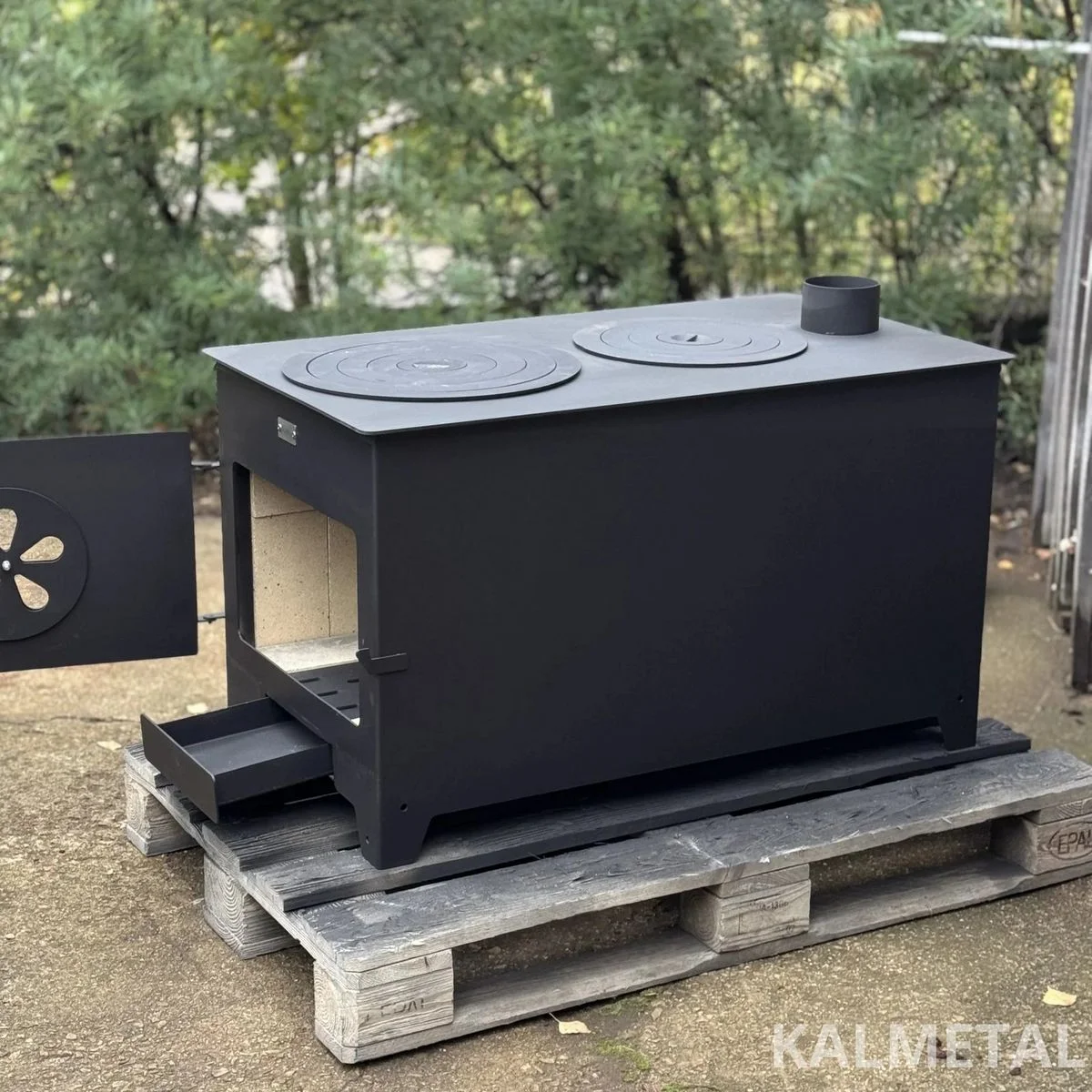 Krosnelė 10kW su šamotu ir 2 rinkėmis - Image 2