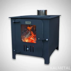 Stove – Fireplace 8kW with fireclay bricks and cast-iron rings