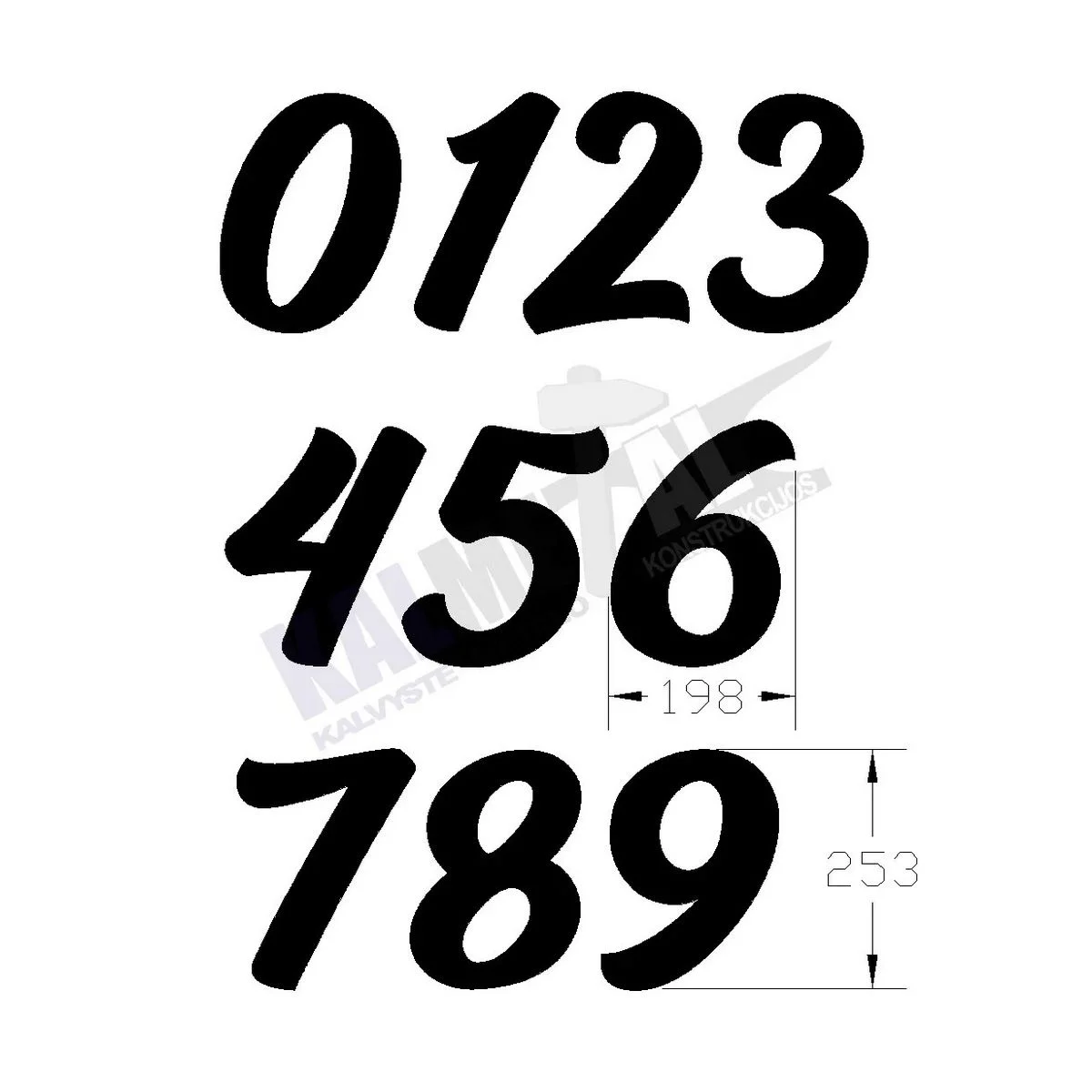 Modern house number - Image 3