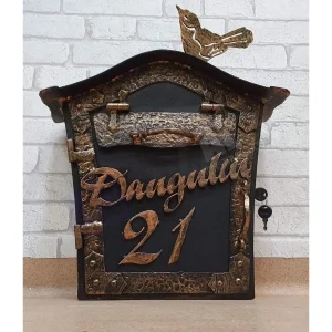 Mailbox with a bird and inscription