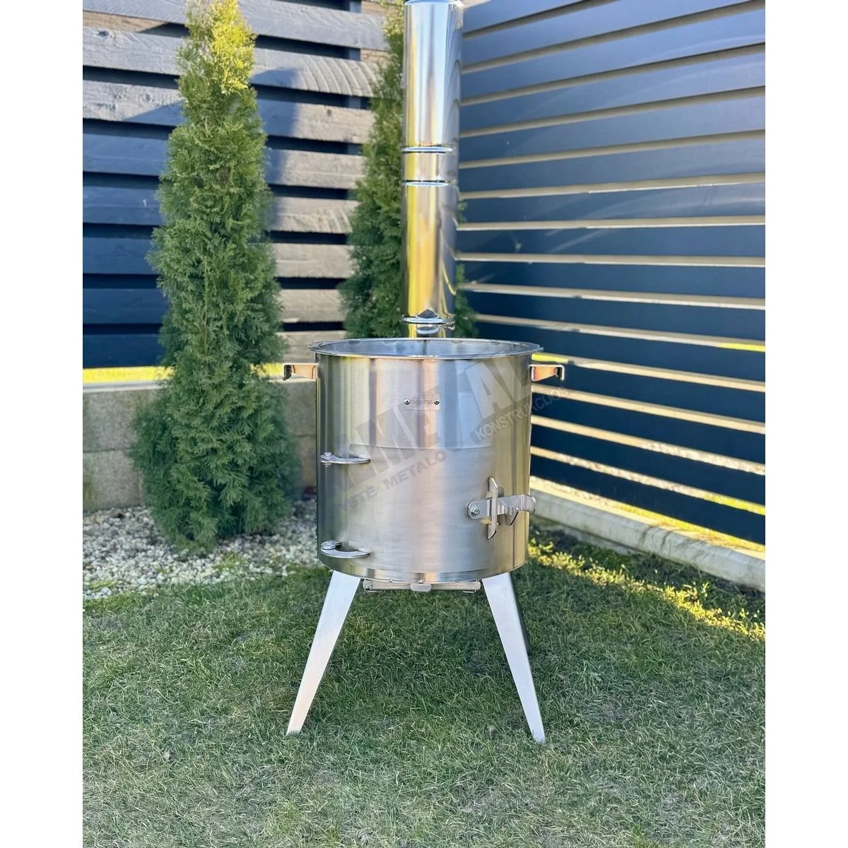 Nerūdijančio plieno PREMIUM 12L kazano krosnelė su kaminu - Image 12