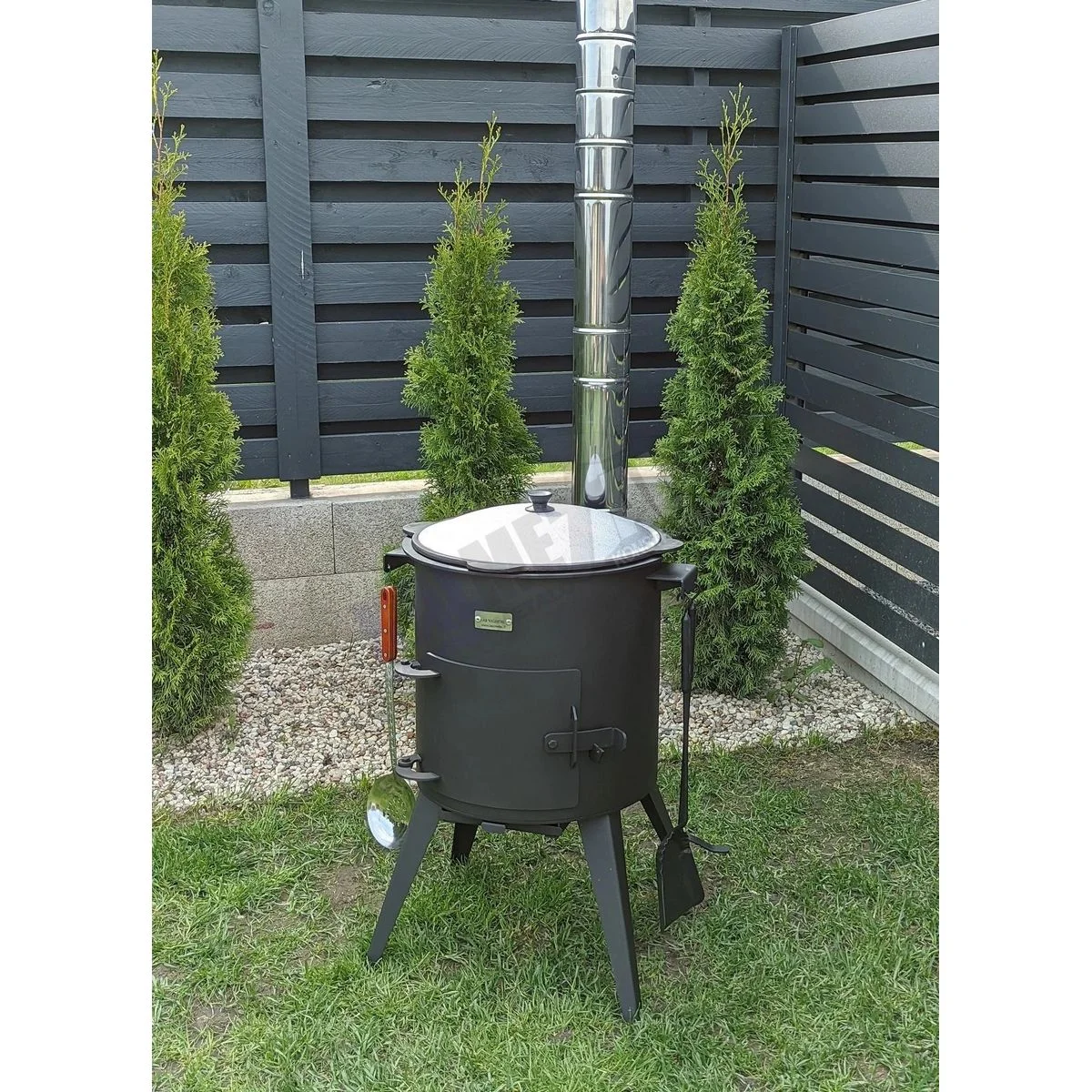 PREMIUM nuo 8L iki 22L 3MM krosnelė su kaminu – Paveikslėlis 3