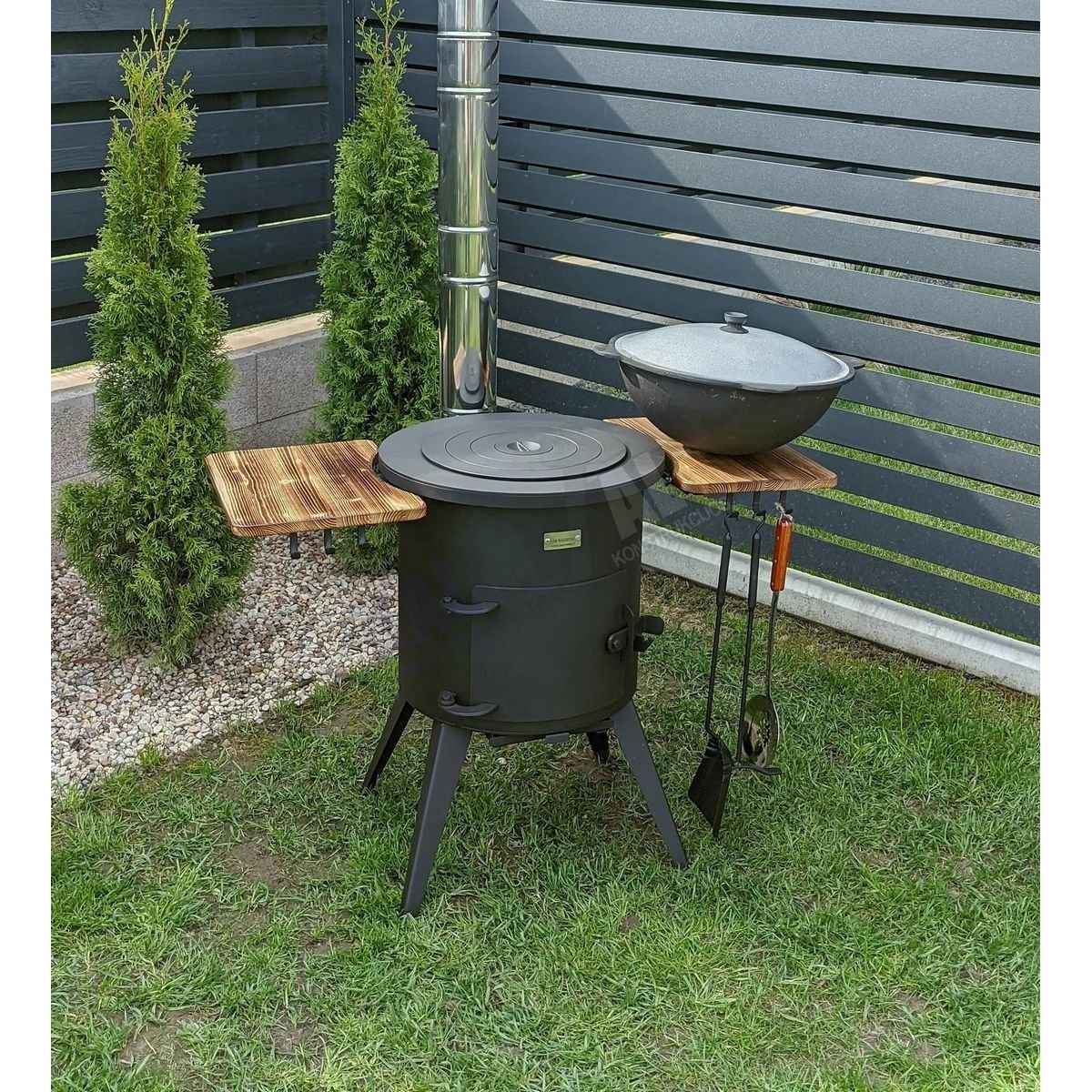 PREMIUM 5MM stove from 8L to 22L with chimney, shelves - Image 2
