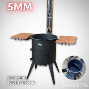 PREMIUM 5MM stove from 8L to 22L with chimney, shelves
