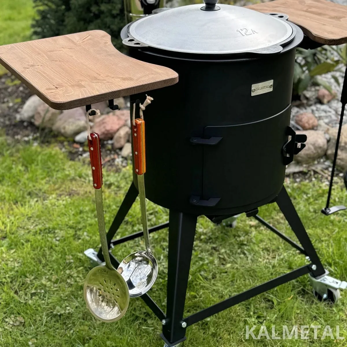 PREMIUM nuo 8L iki 22L 5MM krosnelė su kaminu, su lentynomis, ratukais - Image 3